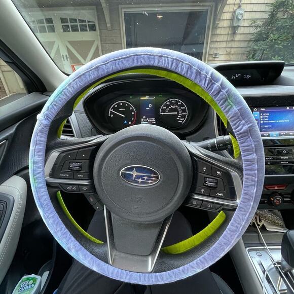 handmade tie dyed steering wheel cover for car reversible - Picture 1 of 8